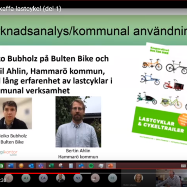 Webbinarium: “Att införskaffa lastcykel” (som kommun)