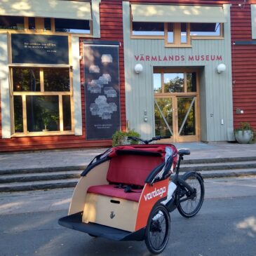 Triobike Taxi på väg till kunden